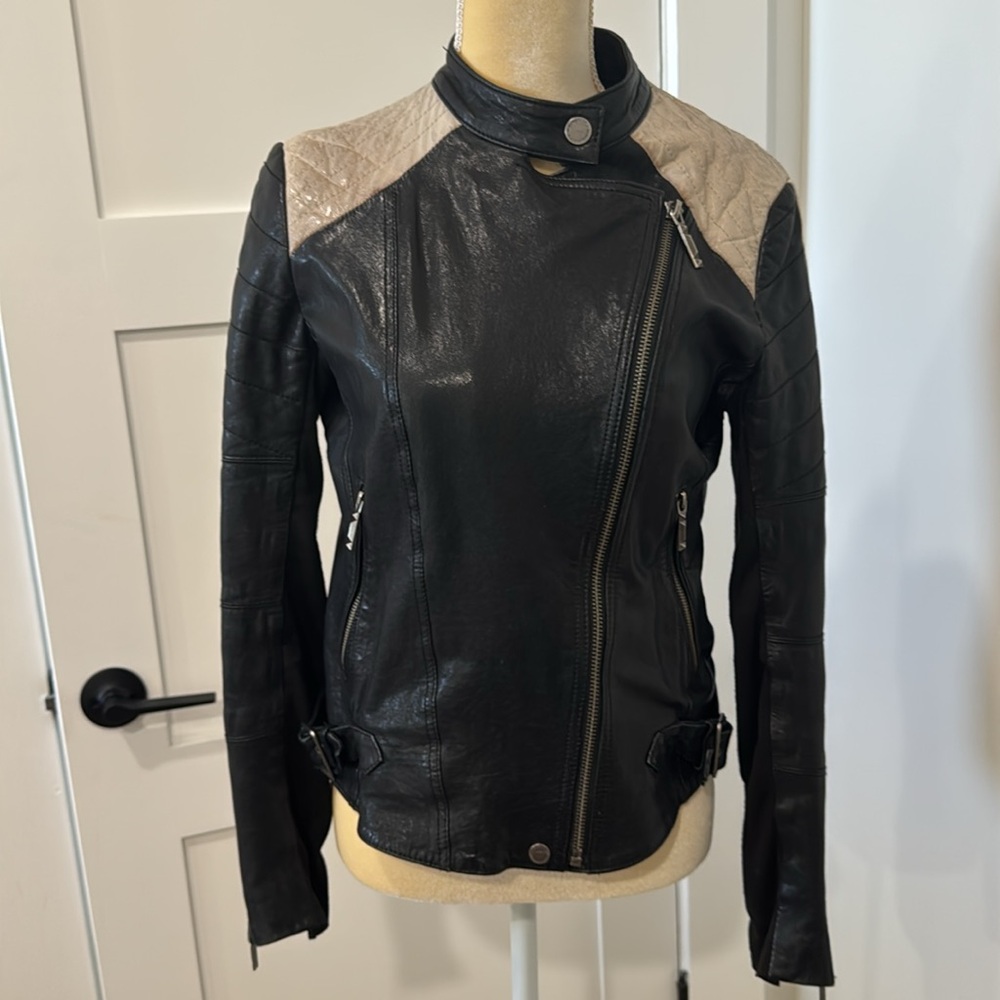 BCBGMaxAzria Black Leather Jacket